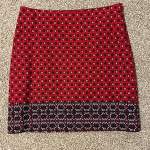 Red patterned Talbots skirt